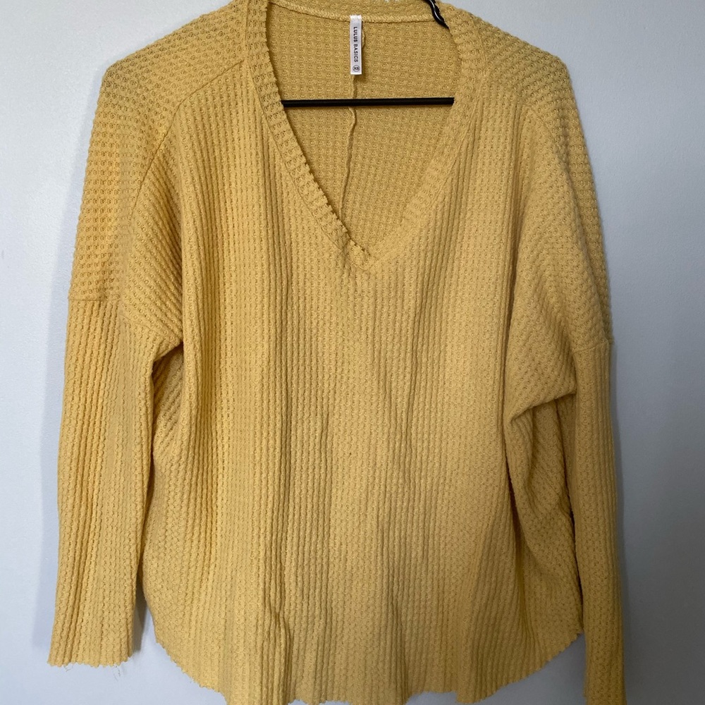 Lulus Basics Yellow Sweater Top